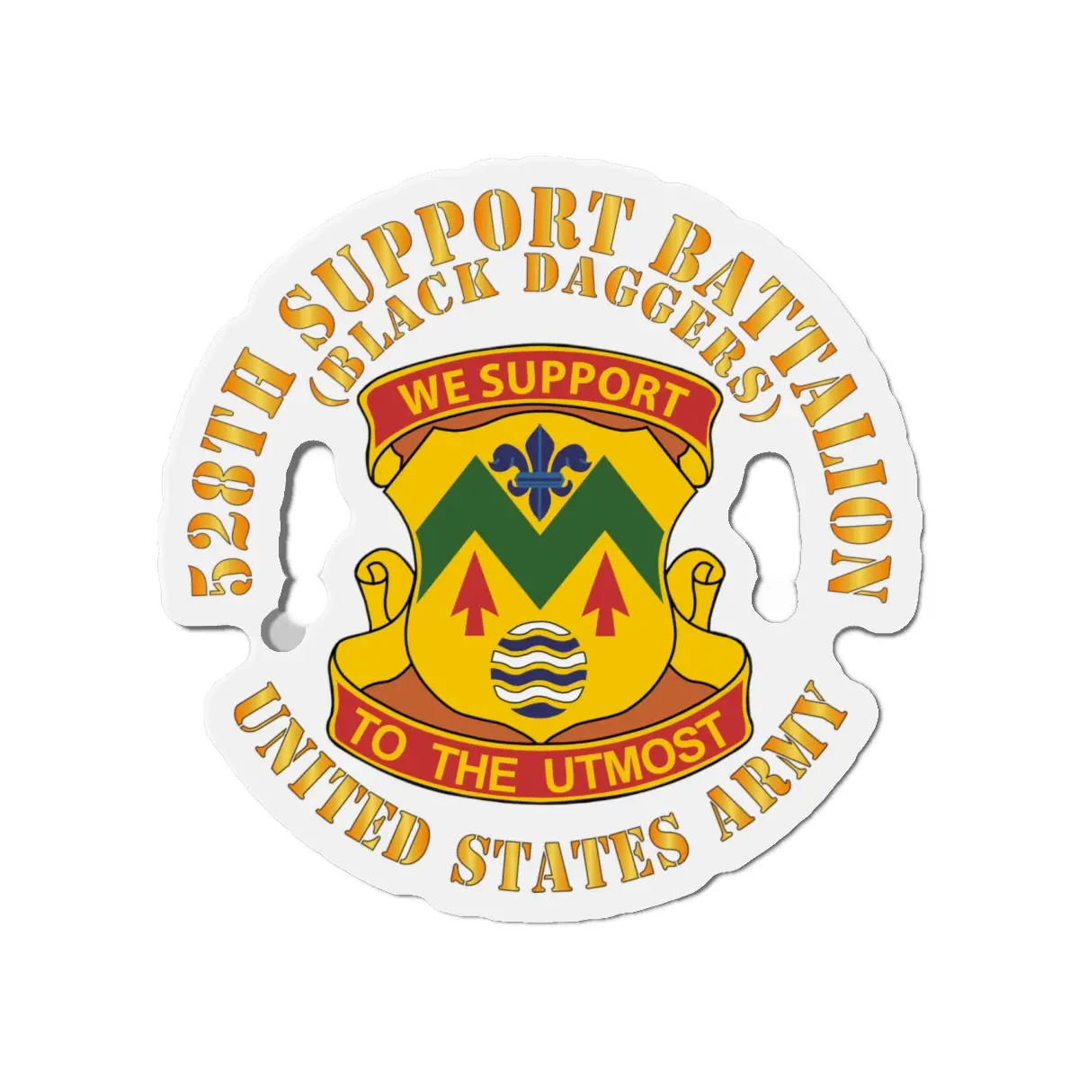 Die-Cut Magnets - Army - 528Th Support Battalion - Dui - Black Daggers X 300 1