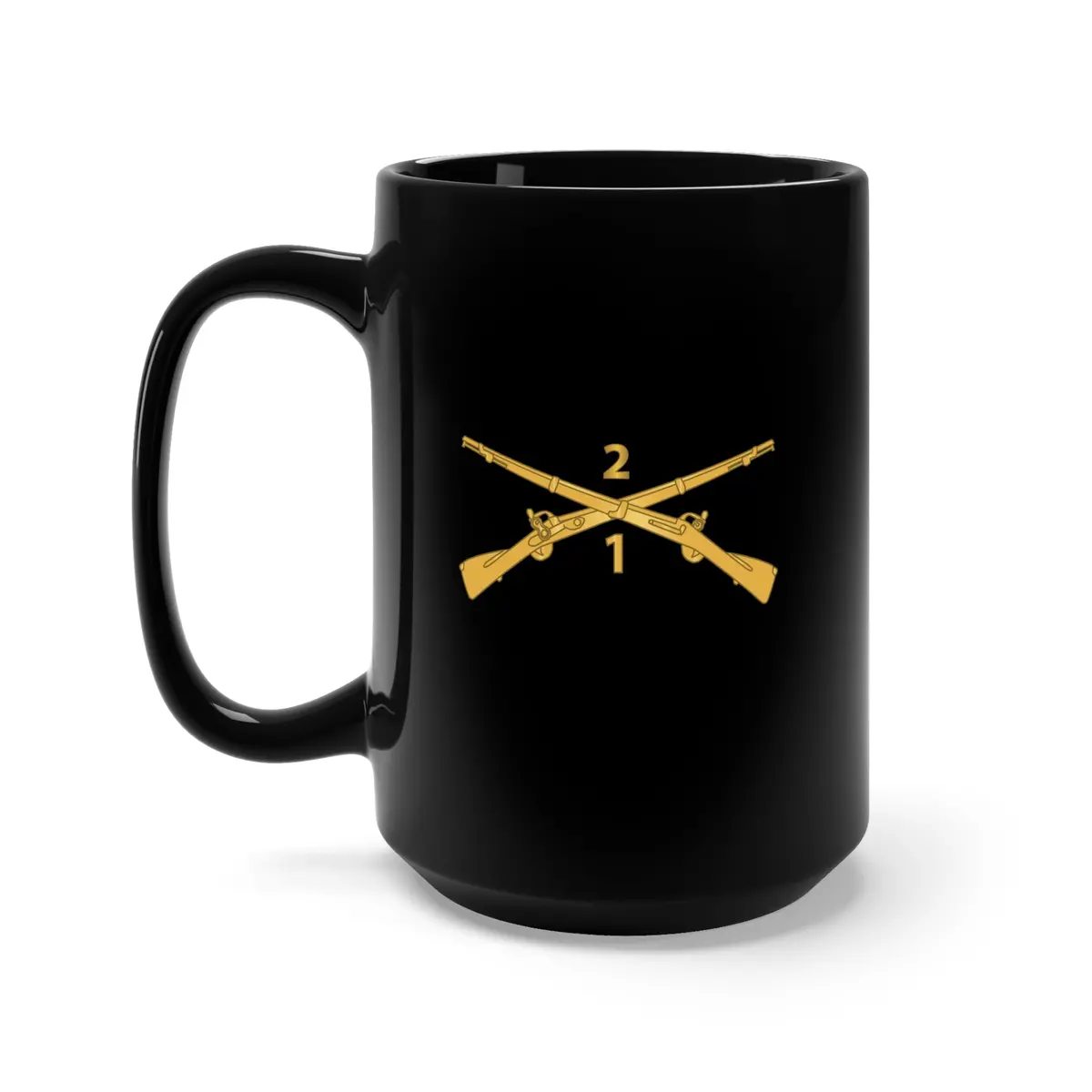 Black Mug 15Oz - Army - 1St Battalion, 2Nd Infantry Regiment Branch - Wo Txt X 300 1