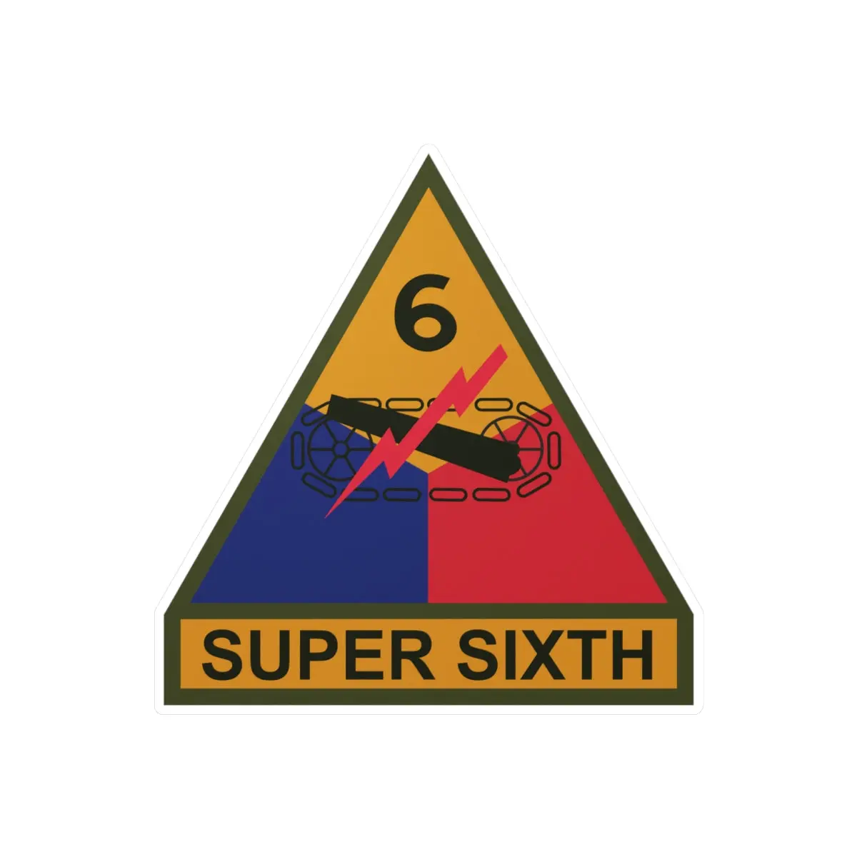 Kiss-Cut Vinyl Decals - Ssi - 6Th Armored Division W Name Tape X 300 1