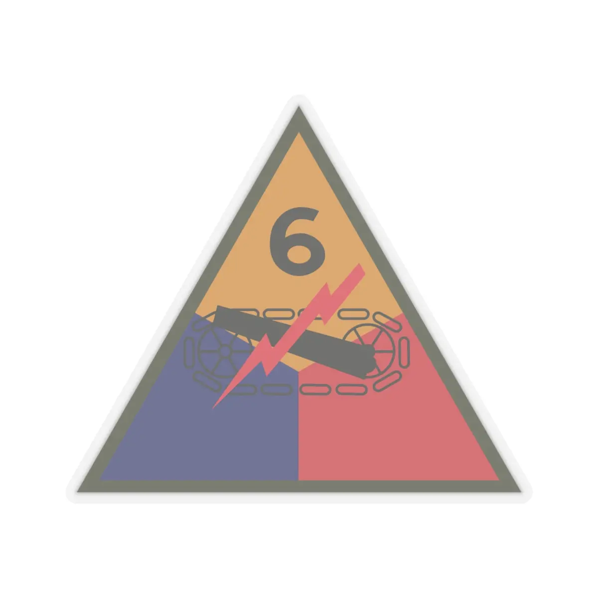 Kiss-Cut Stickers - Ssi - 6Th Armored Division 2