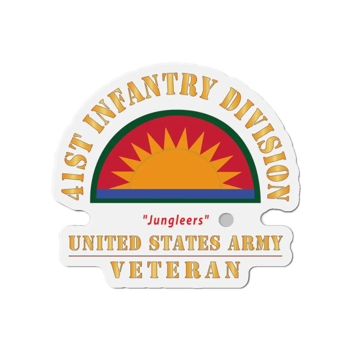 Die-Cut Magnets - Army - Ssi - 41St Infantry Division - Jungleers - Us Army Veteran X 300 2