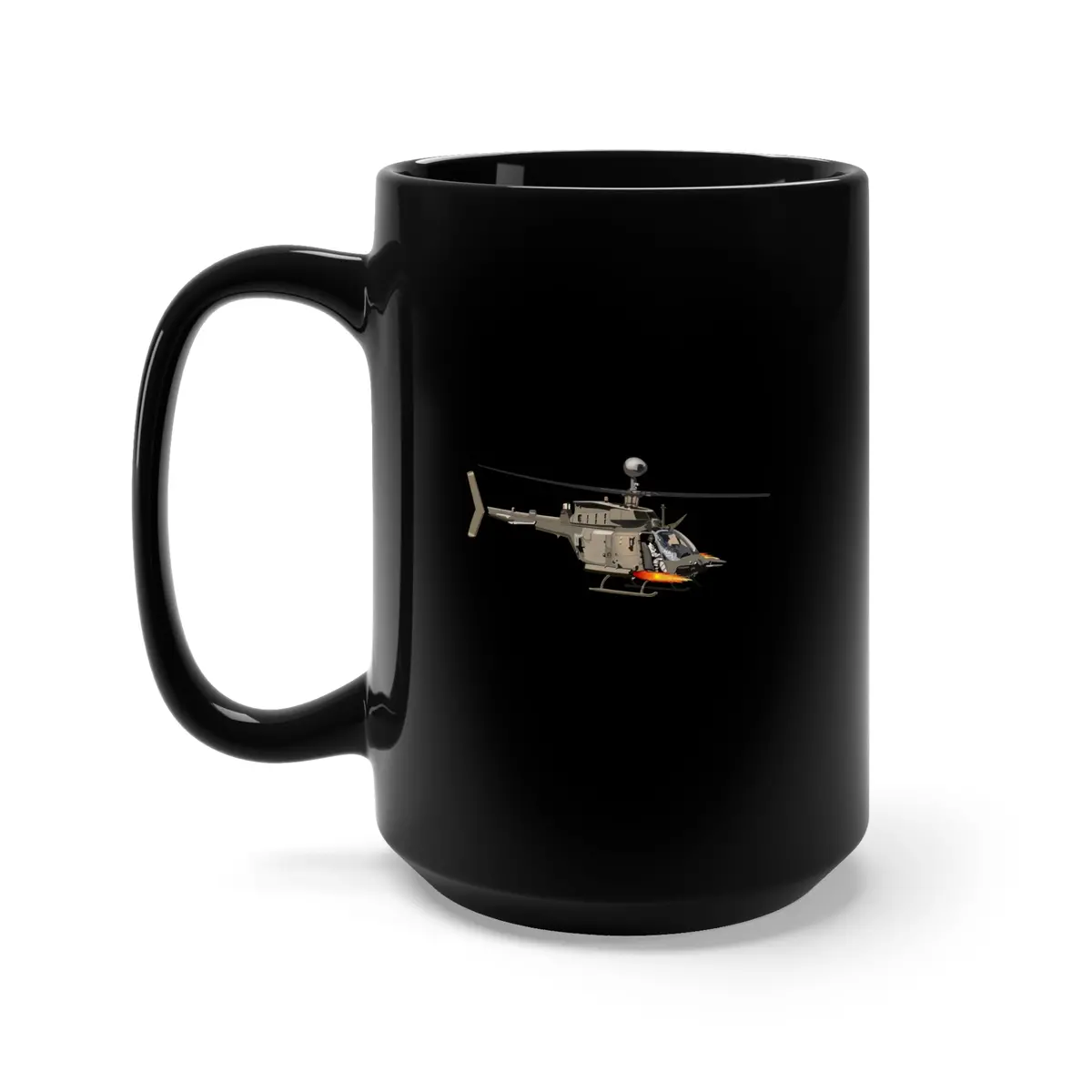 Black Mug 15Oz - Army - Oh-58 Kiowa Wo Txt 1