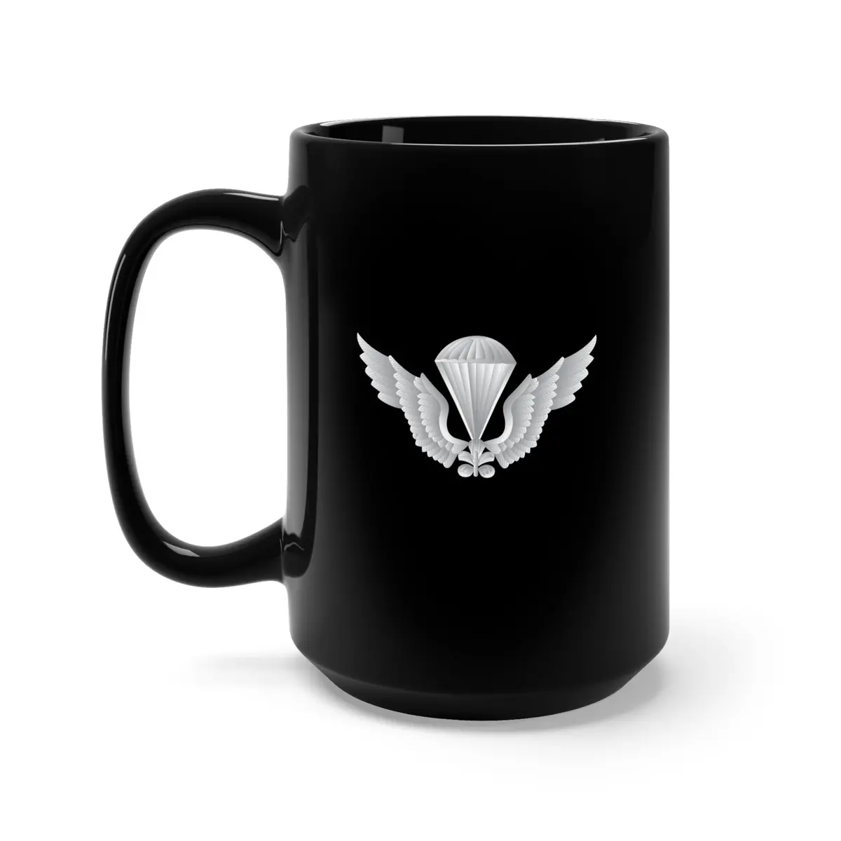 Black Mug 15Oz - Army Basic Parachute Badge - Korea Wo Txt 1
