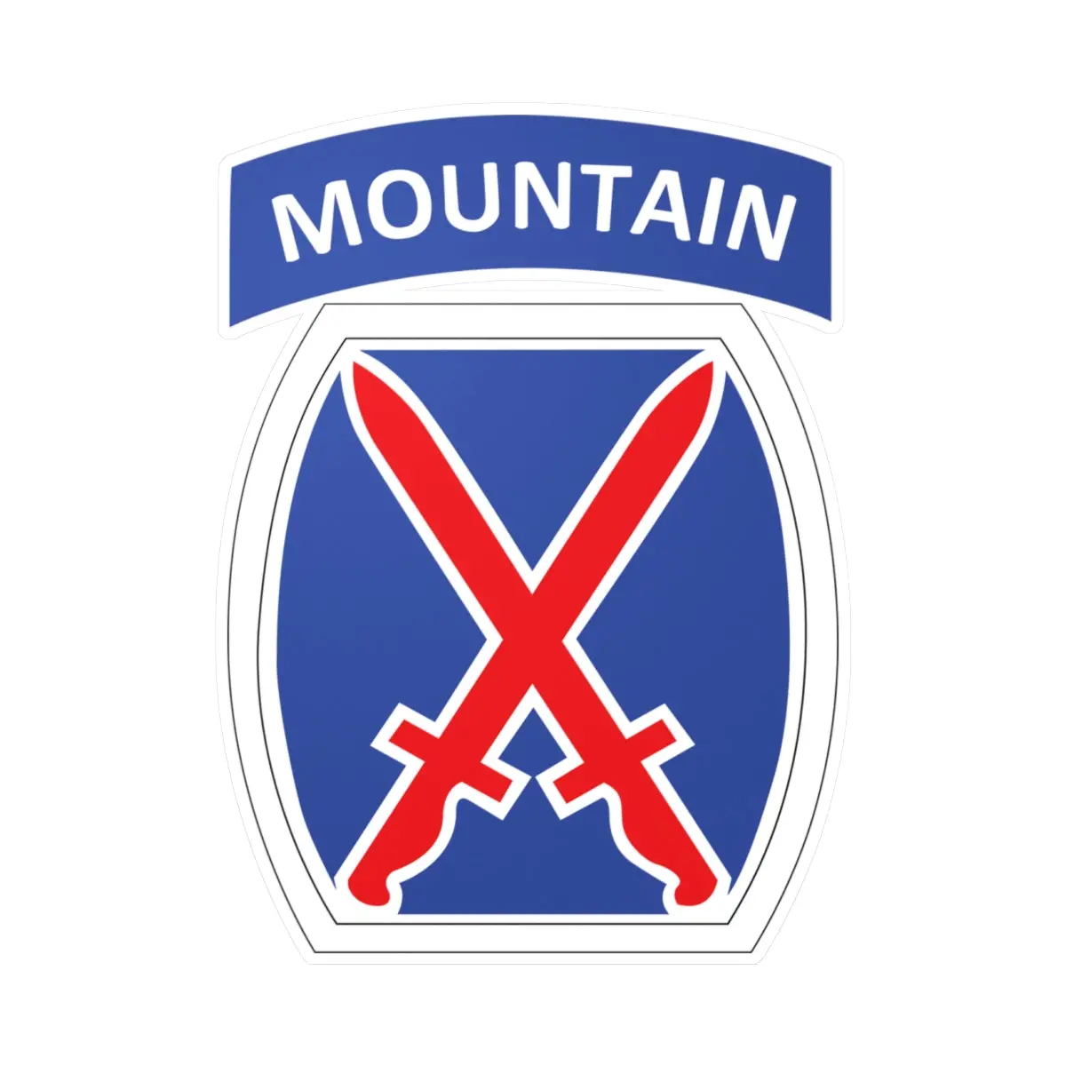 Kiss-Cut Vinyl Decals - Dui - 10Th Infantry Division X 300 1