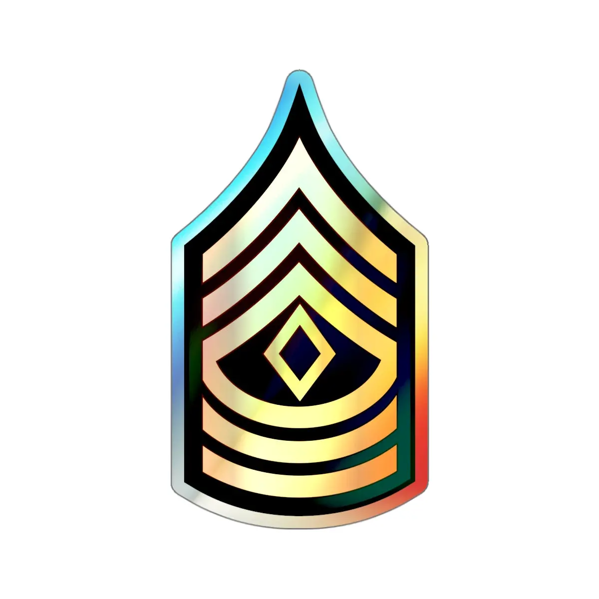 Holographic Die-Cut Stickers - First Sergeant - 1Sg Wo Txt 1
