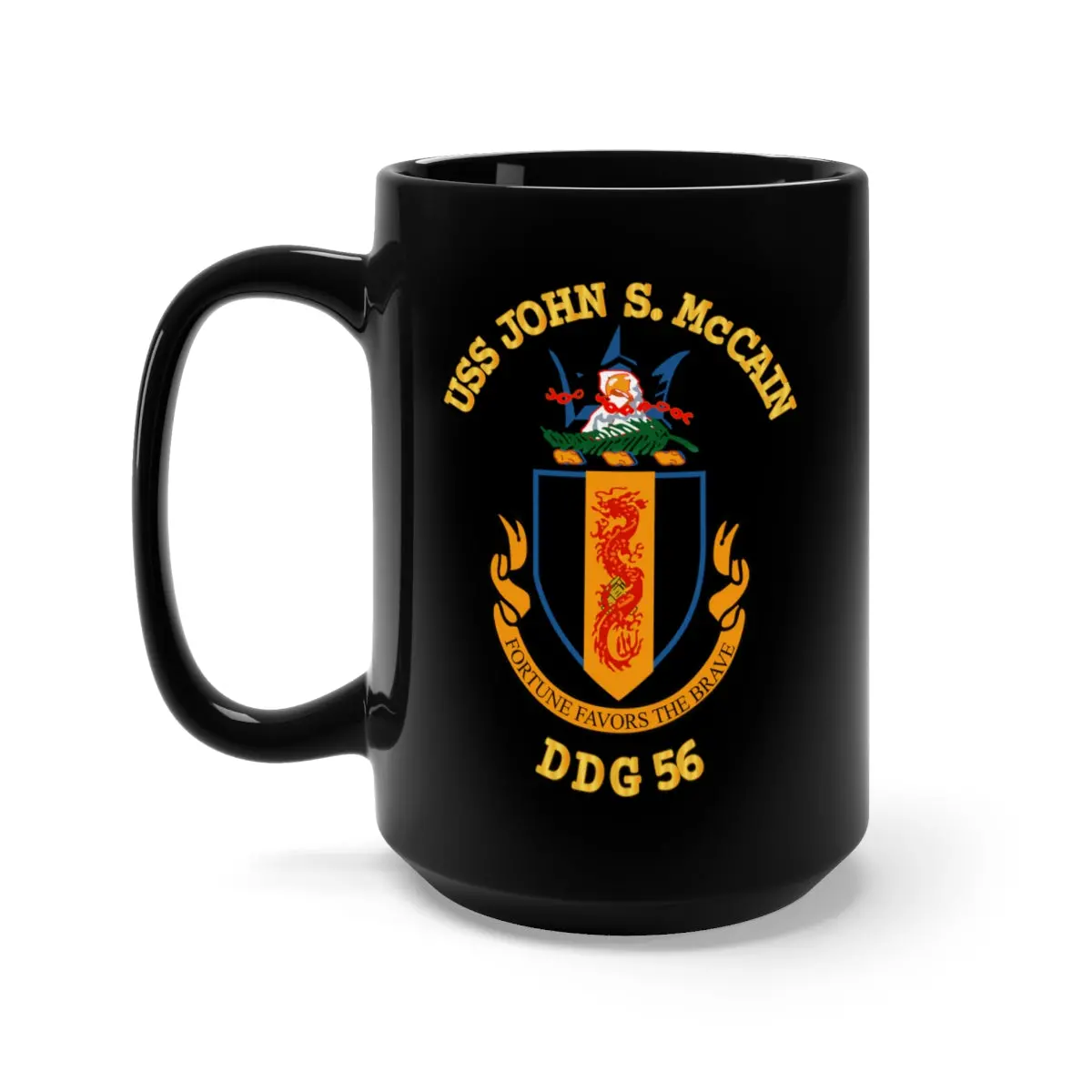Black Mug 15Oz - Navy - Uss John S. Mccain (Ddg-56) Wo Bakgrd 1