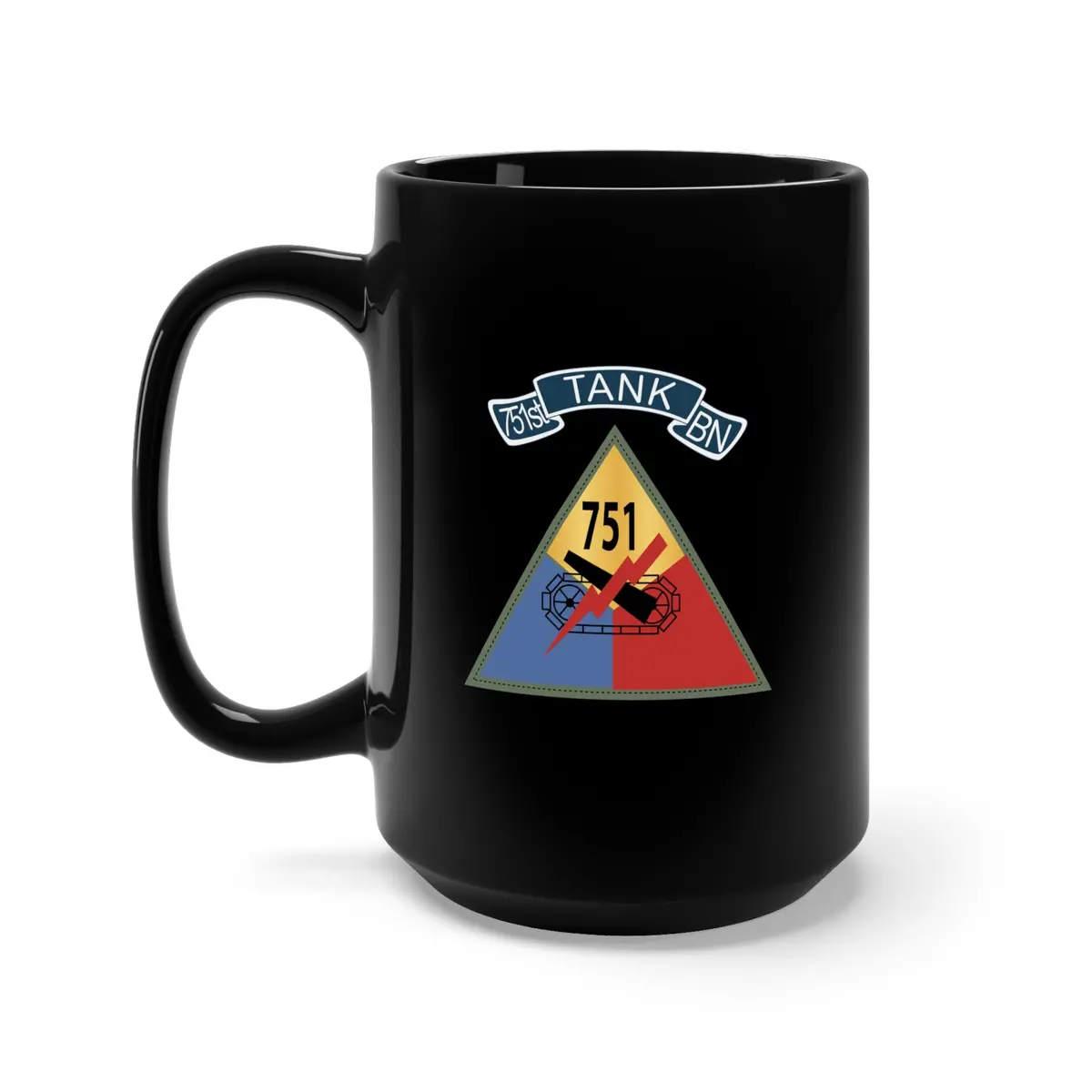 Black Mug 15Oz - 751St Tank Battalion W Bn Number Wo Txt  X 300 1