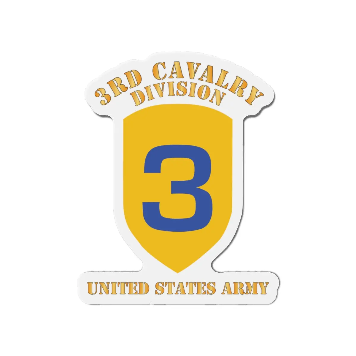 Die-Cut Magnets - Army - Ssi - 3Rd Cavalry Division - Us Army X 300 2