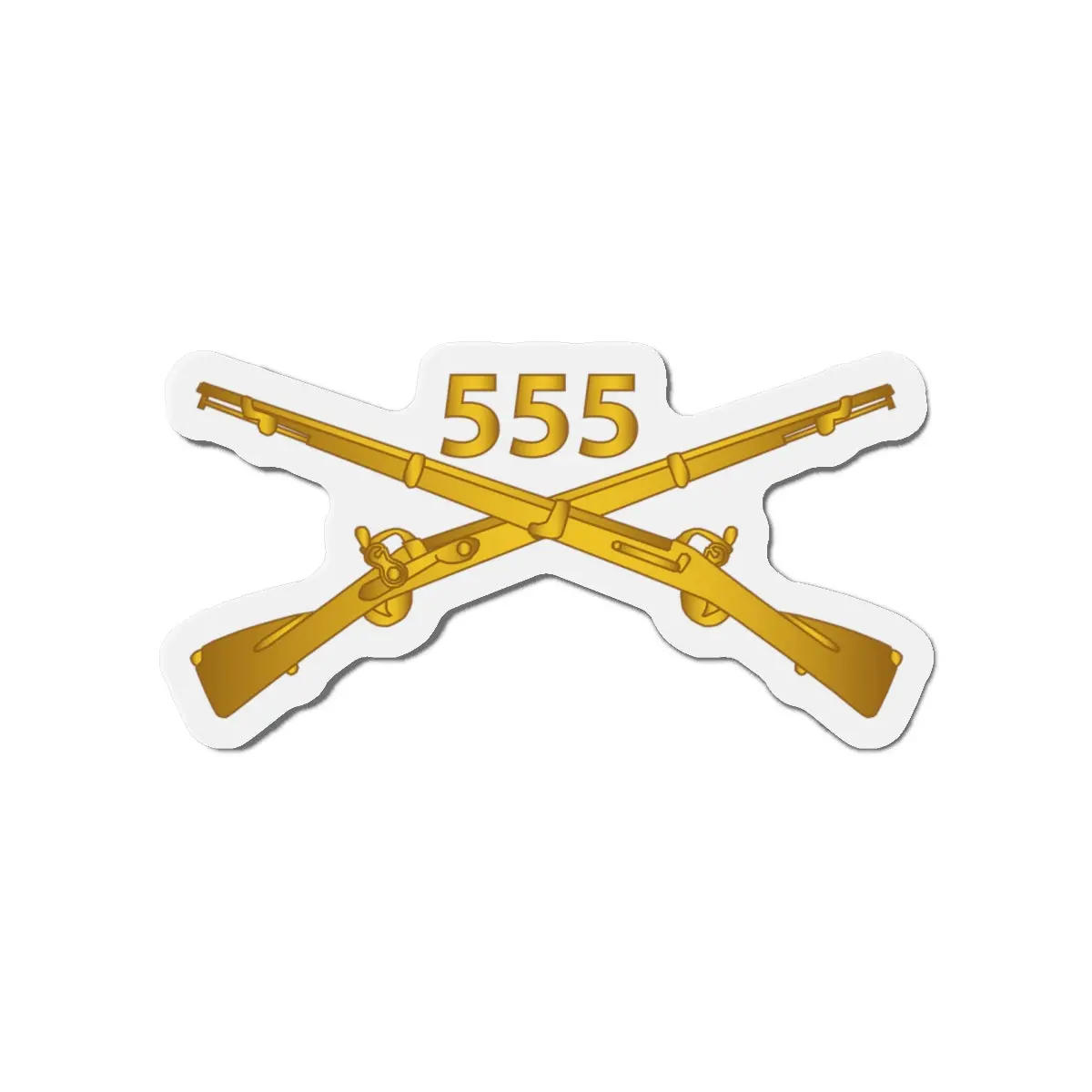 Die-Cut Magnets - Army -  555Th Infantry Regiment Branch Wo Txt X 300 1