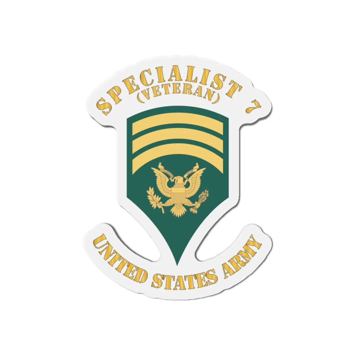 Die-Cut Magnets - Army - Enlisted - Spec 7 - Specialist 7 - Std - Veteran X 300 2