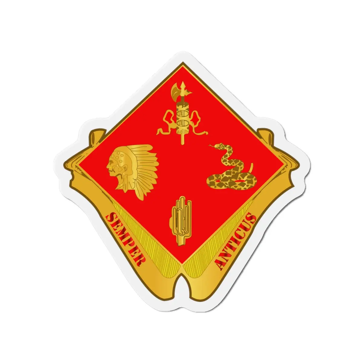 Die-Cut Magnets - Army - 45Th Division Artillery Wo Txt 1