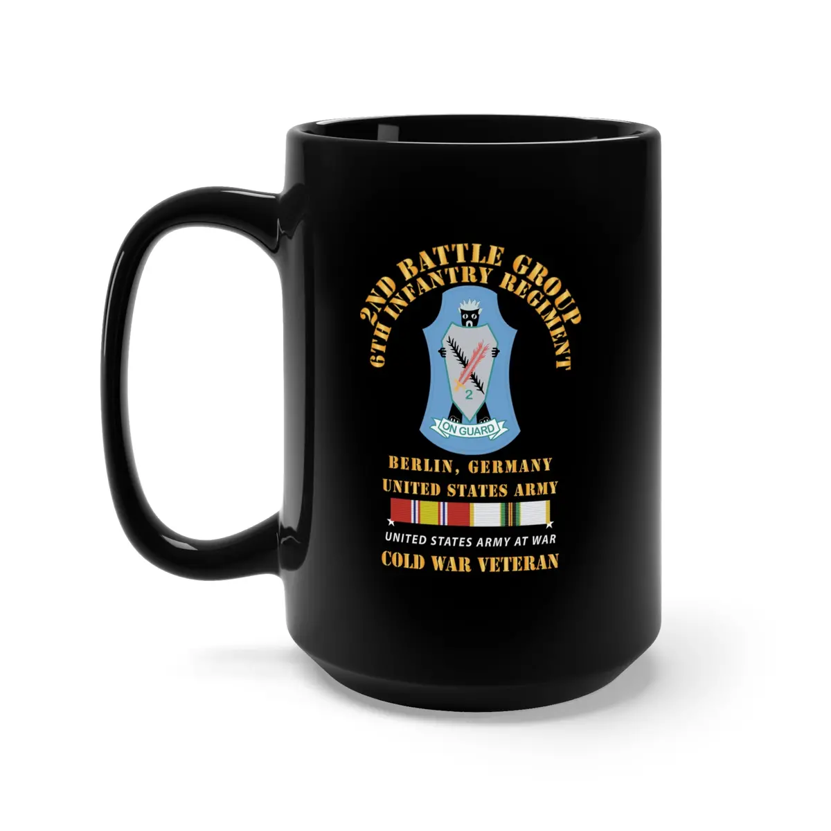 Black Mug 15Oz - 2Nd Battlegroup - 6Th Infantry Regt - Berlin Bde, Germany - Col 1