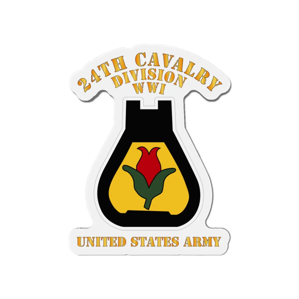 Die-Cut Magnets - Army - Ssi - 24Th Cavalry Division - Wwi - Us Army X 300 2