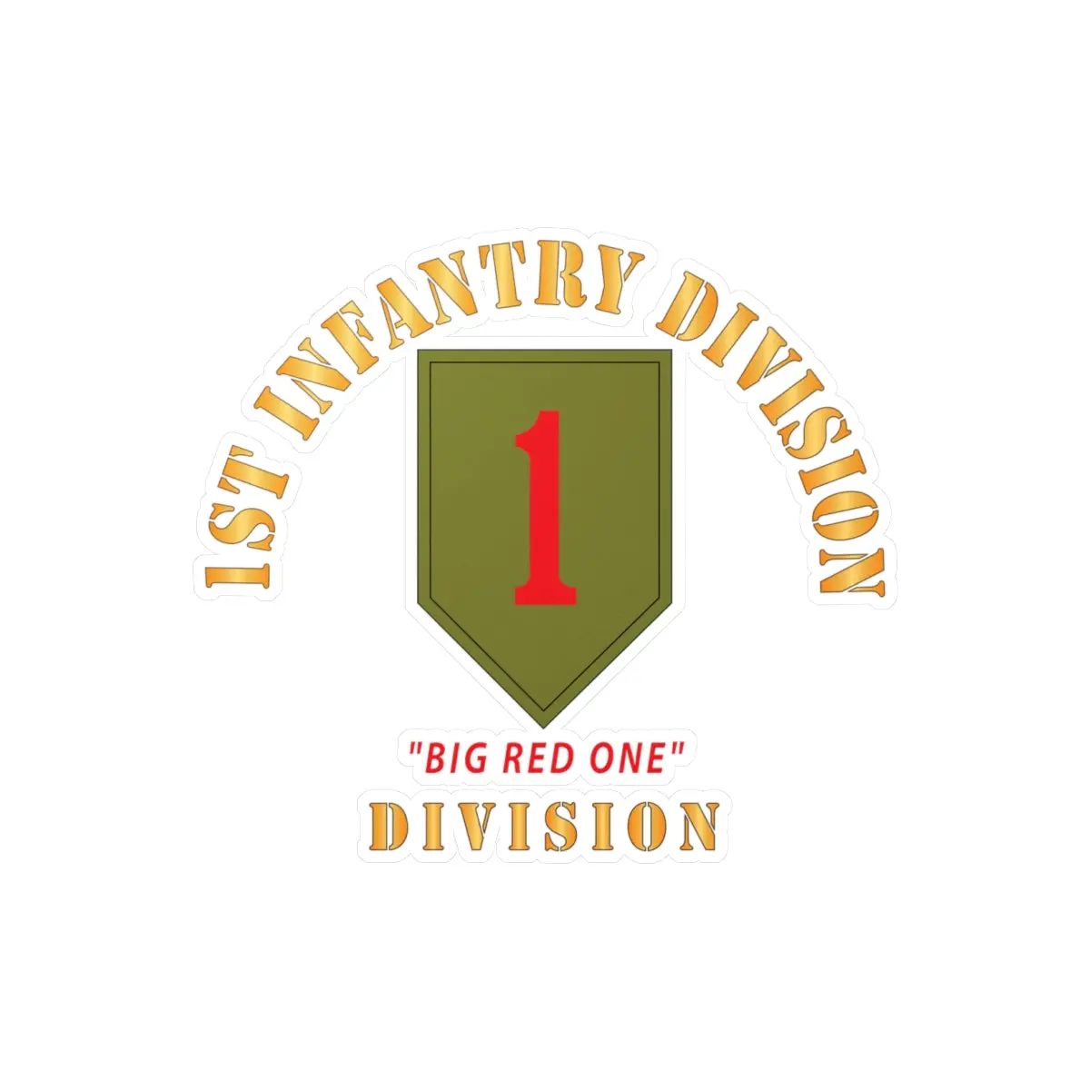 Kiss-Cut Vinyl Decals - Ssi - 1St Infantry Division - Big Red One X 300 1