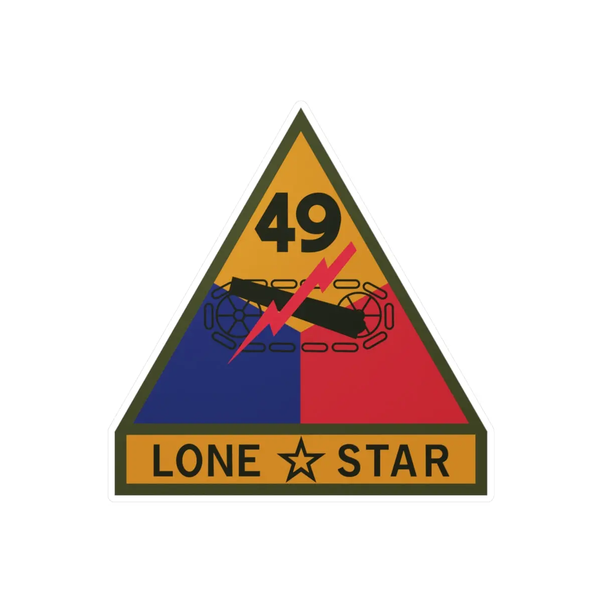 Kiss-Cut Vinyl Decals - Ssi - 49Th Armored Division W Name Tape X 300 1