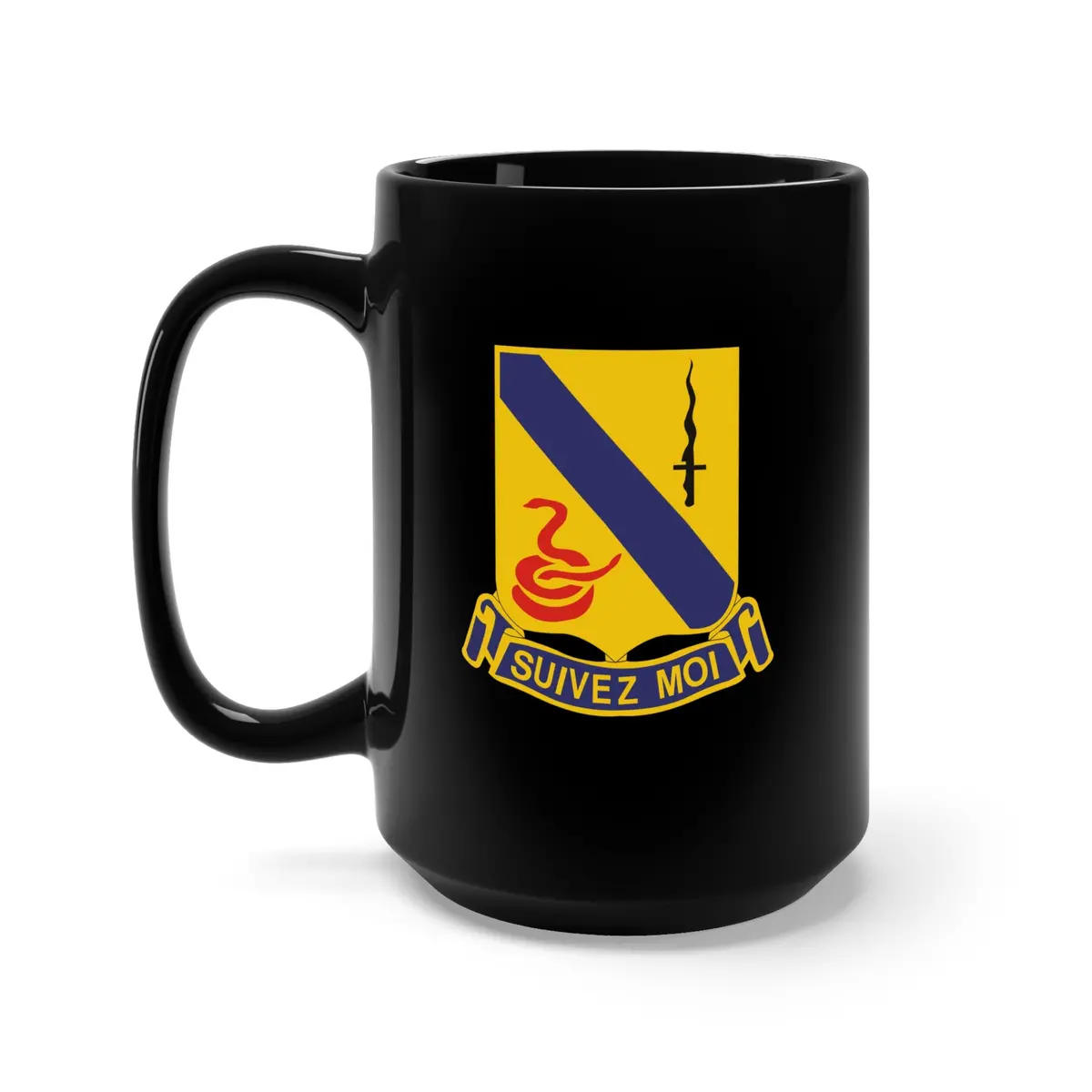 Black Mug 15Oz - Army  - 14Th Cavalry Regiment Wo Txt 1