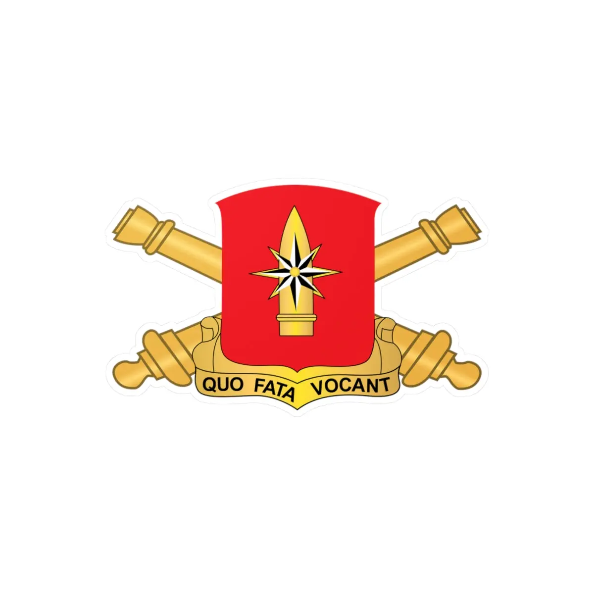 Kiss-Cut Vinyl Decals - 43Rd Field Artillery Battalion - Red W Branch Wo Txt X 300 1