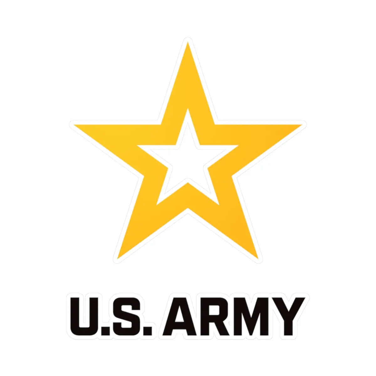 Kiss-Cut Vinyl Decals - Army Star W Us Army X 300 1