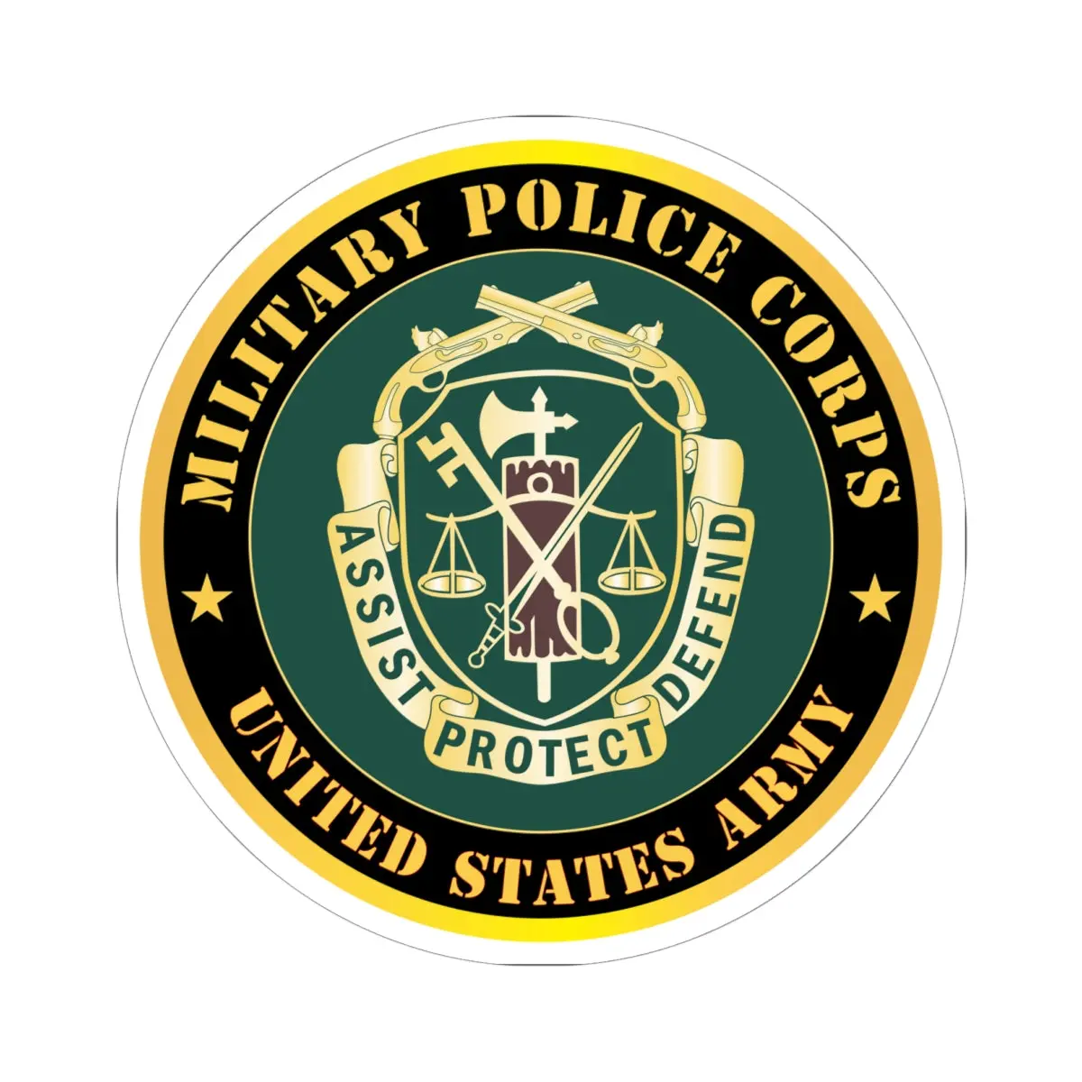 Kiss - Cut Stickers - Army - Military Police Corps Regimental Crest - United States Army X 300 1