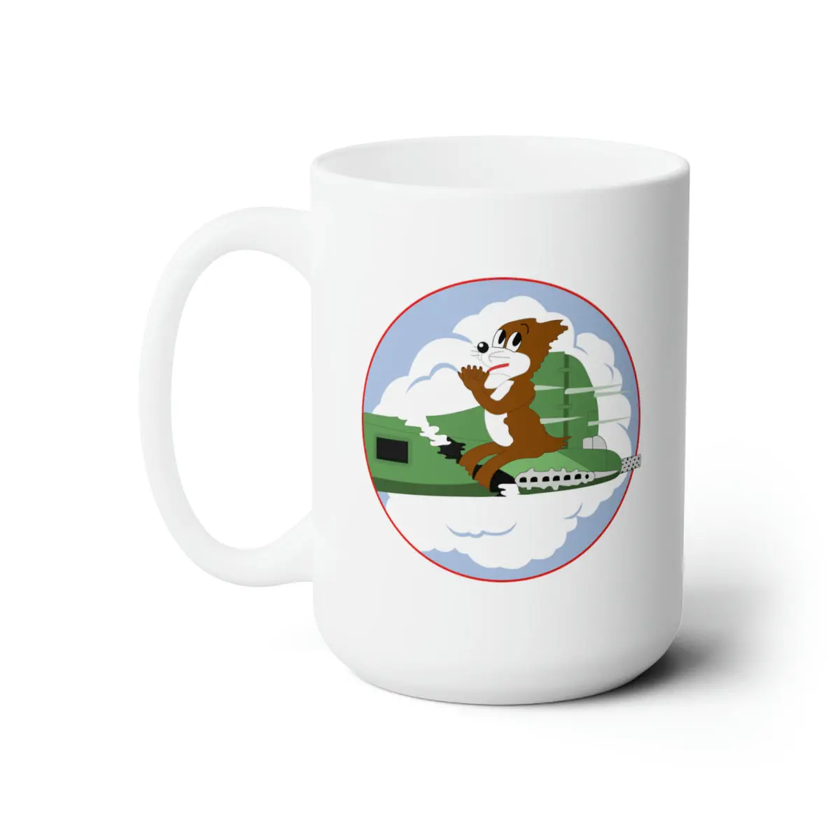 White Ceramic Mug 15Oz - Aac - 414Th Bombardment Squadron (Heavy) Wo Txt 1