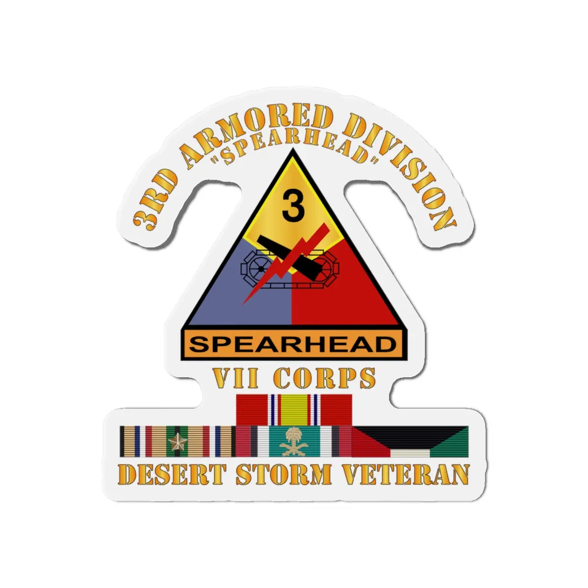 Die-Cut Magnets - 3Rd Armored Div - Vii Corps - Desert Storm Veteran 2