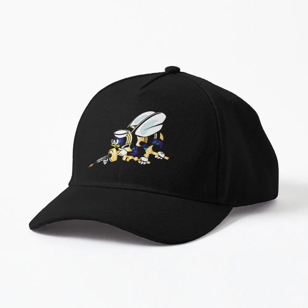 Baseball Cap - Navy - Seabee - Bee Only - No Shadow - Film To Garment (Ftg) 1