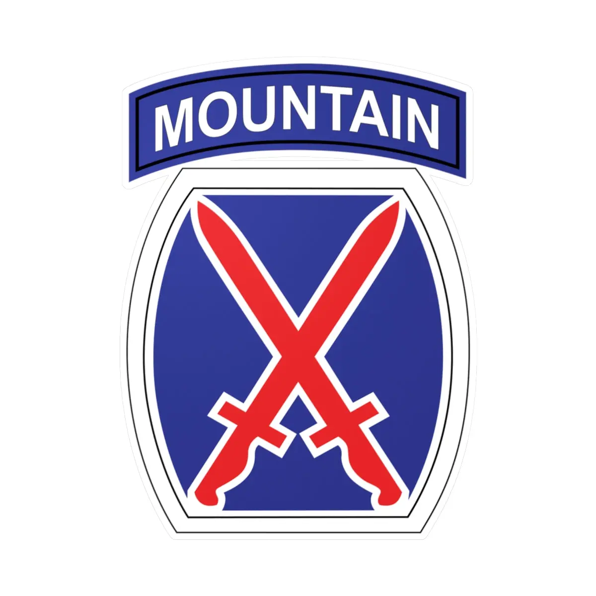 Kiss-Cut Vinyl Decals - Ssi - 10Th Mountain Division X 300 1