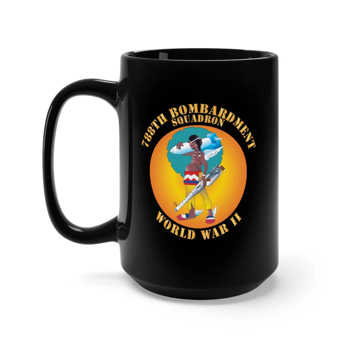Black Mug 15Oz - Aac - 788Th Bombardment Squadron - Wwii X 300 1