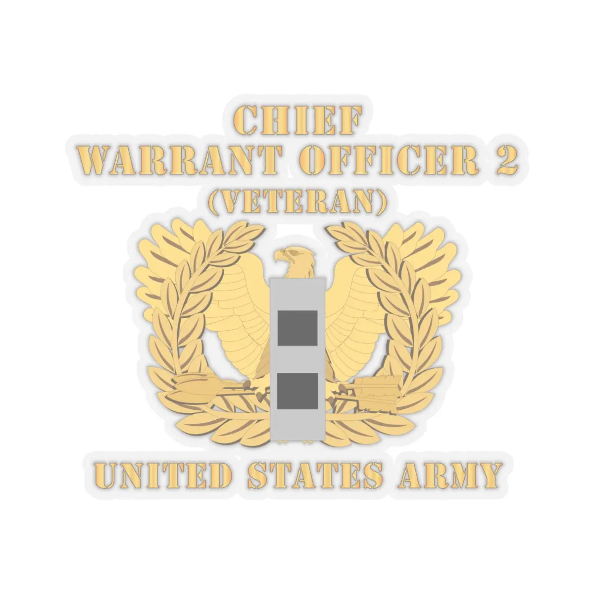 Kiss-Cut Stickers - Army - Chief Warrant Officer - Cw02 - Veteran - Flat - Eagle And Bar X 300 2