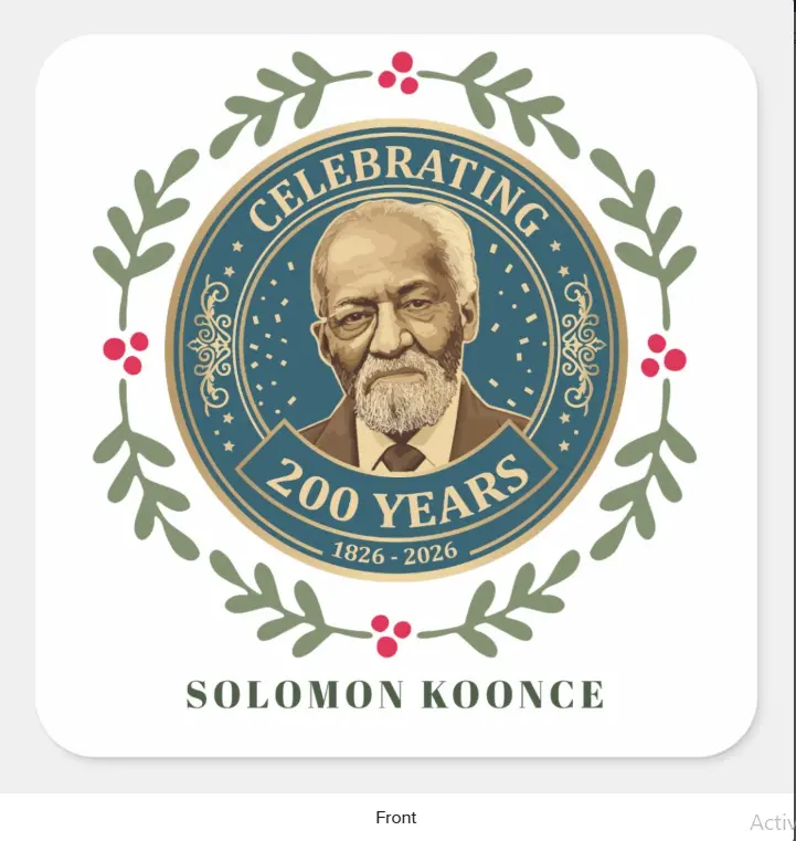 Sheet Of Stickers - Solomon Koonce - Celebrating 200 Years 1