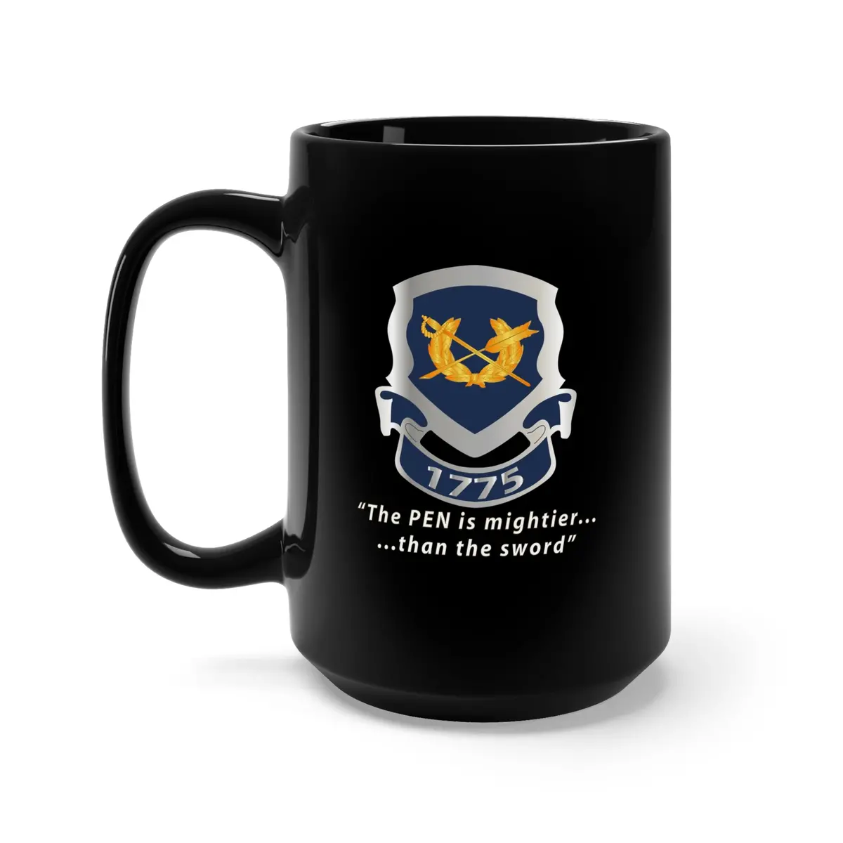 Black Mug 15Oz - Army - Jag Corps Crest - Pen Is Mighter X 300 1