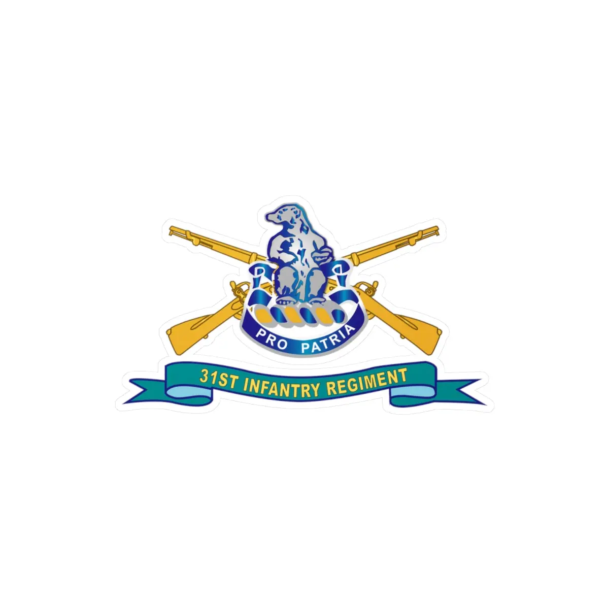 Kiss-Cut Vinyl Decals - Army - 31St Infantry Regiment W Br - Ribbon X 300 1