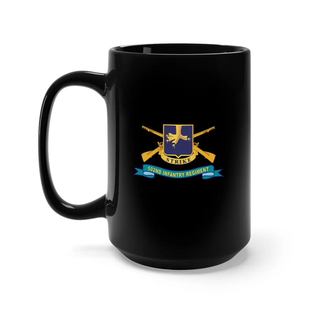 Black Mug 15Oz - Army - 502Nd Infantry Regiment - Dui W Br - Ribbon X 300 1