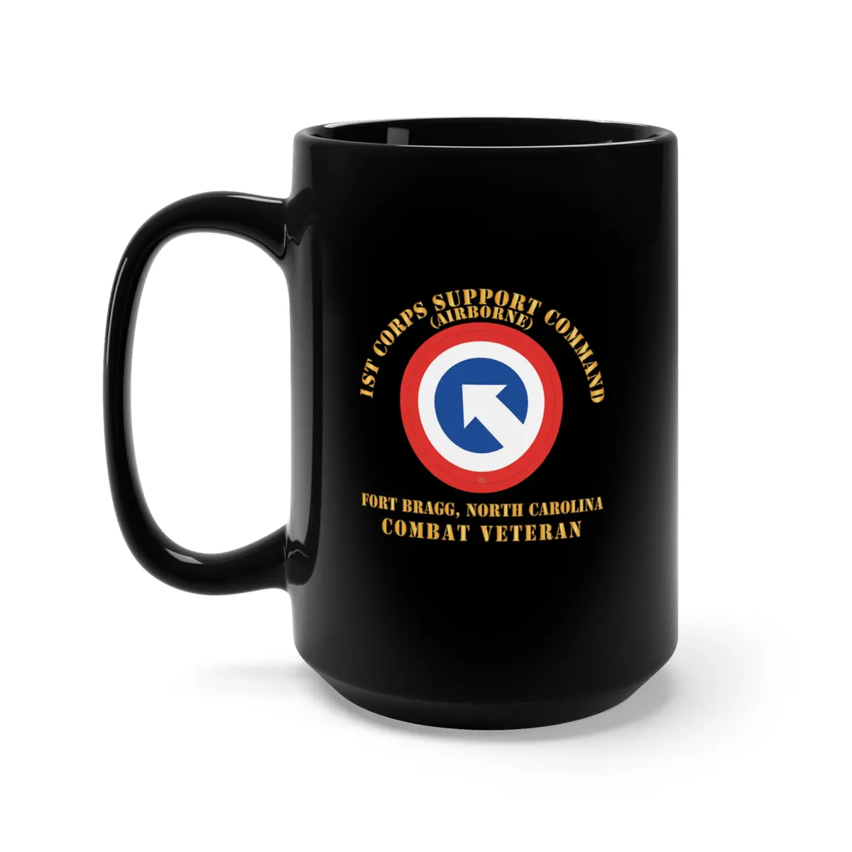 Black Mug 15Oz - Army - 1St Corps Support Command (Coscom)  - Fbnc - Combat Veteran X 300 1