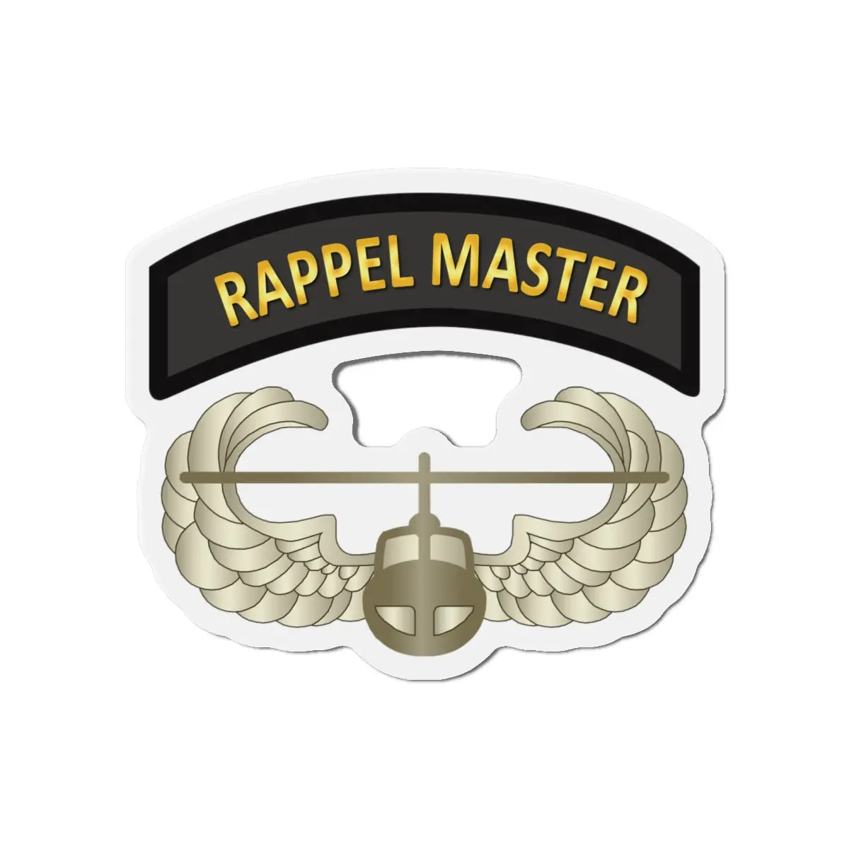 Die-Cut Magnets - Army - Rappel Master Tab With Air Assault Badge Wo Txt 1