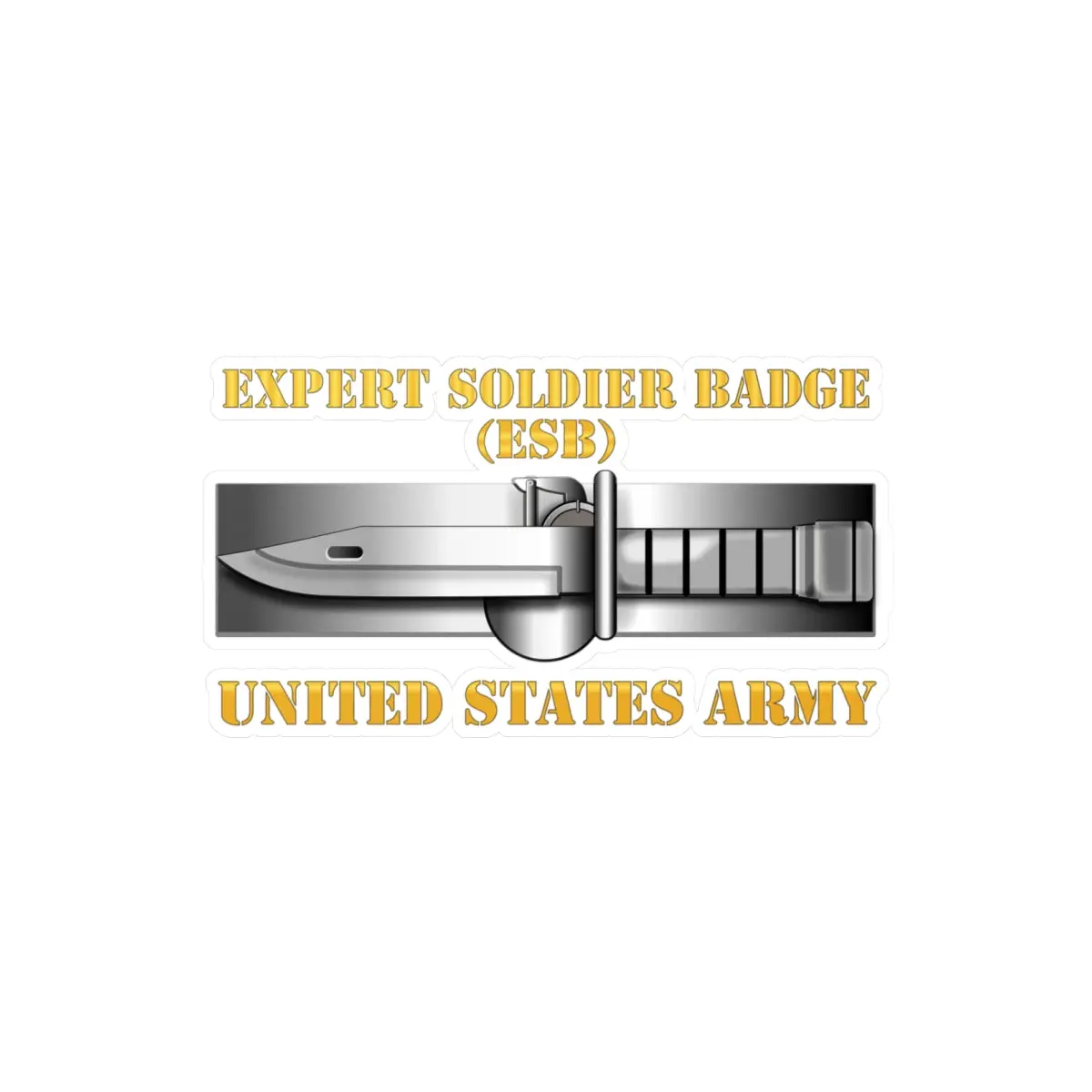 Kiss-Cut Vinyl Decals - Army - Expert Soldier Badge 1