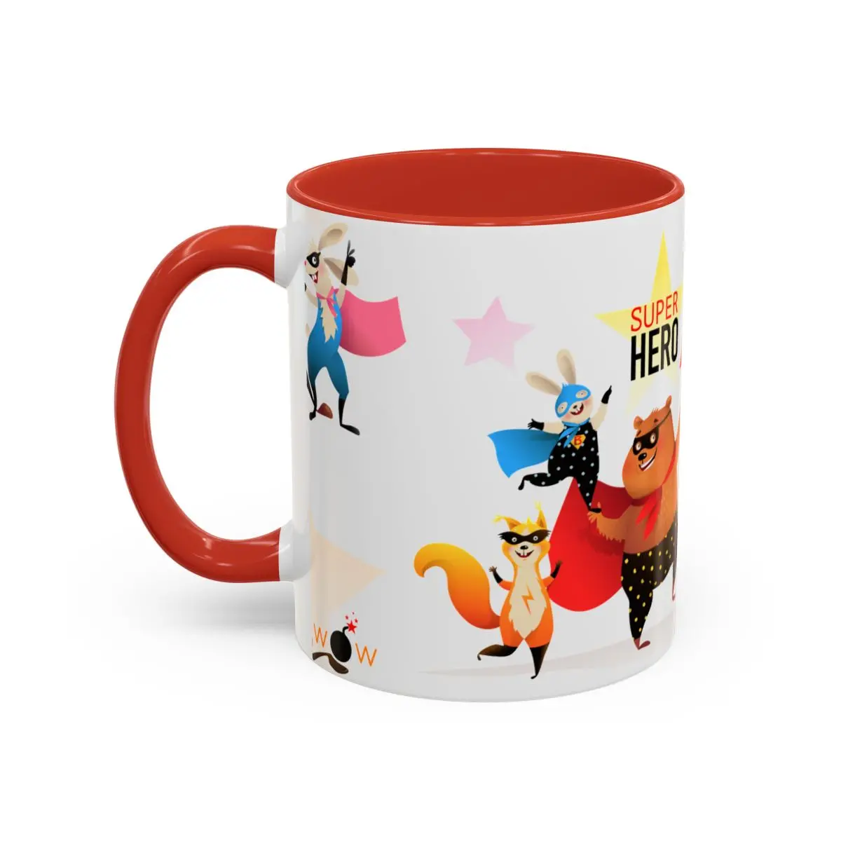 Accent Coffee Mug (11, 15Oz) - Superhero Animals 9