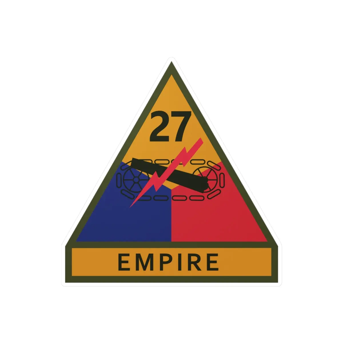 Kiss-Cut Vinyl Decals - Ssi - 27Th Armored Division W Name Tape X 300 1