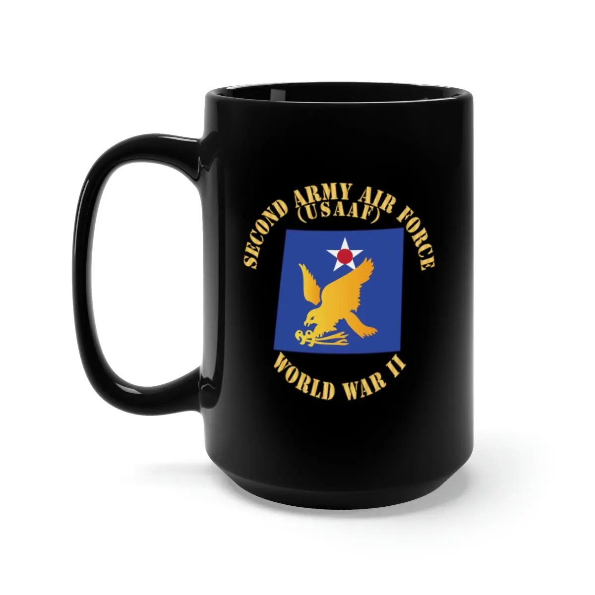 Black Mug 15Oz - Ssi - Aaf - 2Nd Air Force - Wwii - Usaaf X 300 1