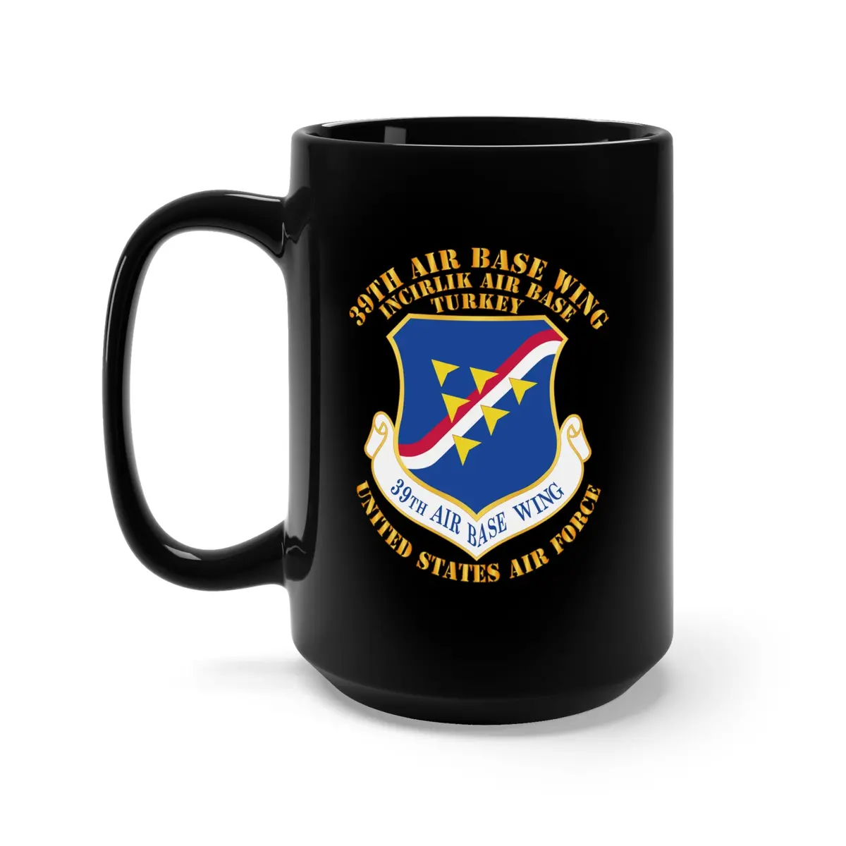 Black Mug 15Oz - Usaf - 39Th Airbase Wing - 3Rd Af - Incirlik Air Base - Turkey 1