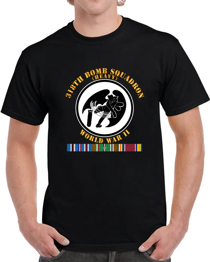 Army Air Corps - 318Th Bomb Squadron - Wwii W Eur Svc Classic T Shirt 1
