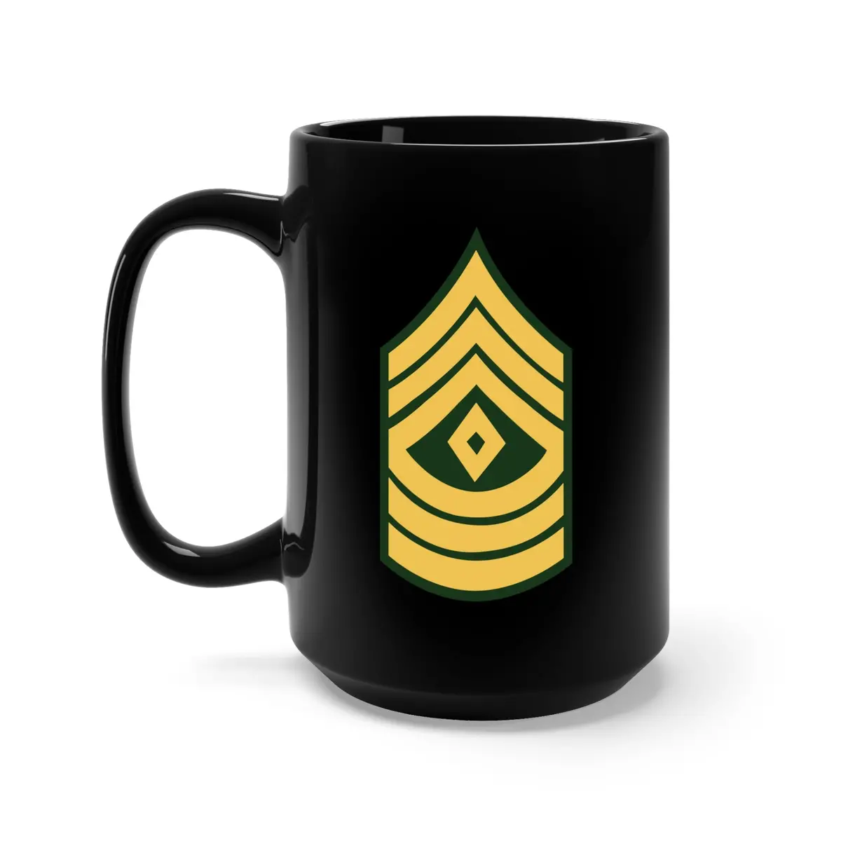 Black Mug 15Oz - Army - First Sergeant E-8 (1Sg) 1