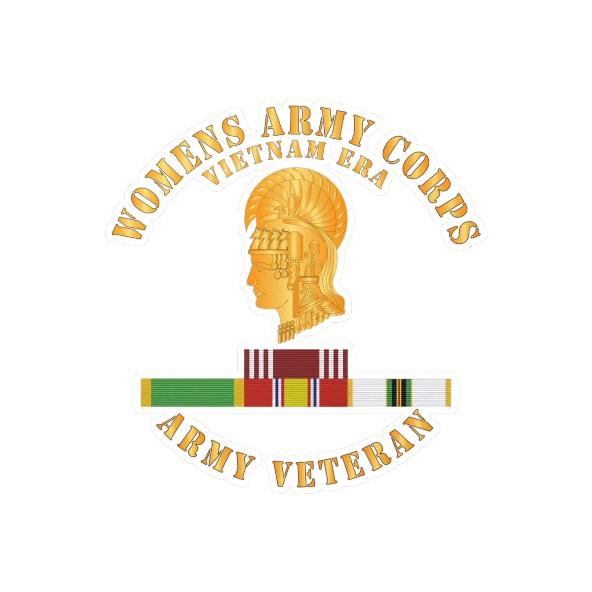 Kiss-Cut Vinyl Decals - Army - Womens Army Corps Vietnam Era - W Gcmdl- Wac - Ndsm - Cold X 300 1