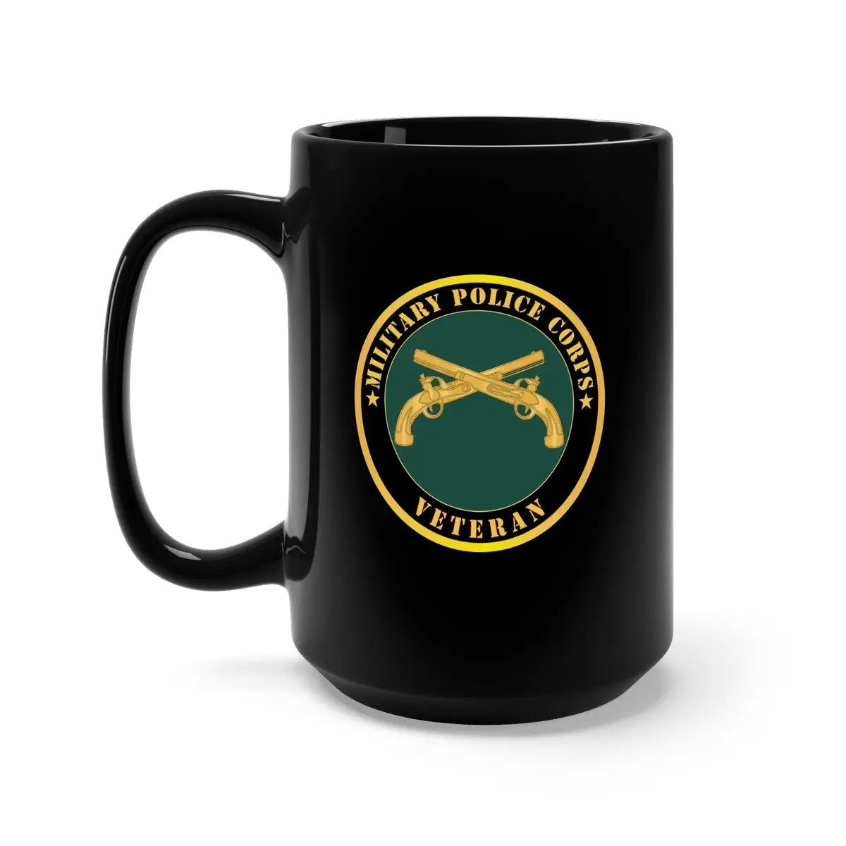 Black Mug 15Oz - Army - Military Police - Branch - Veteran X 300 1