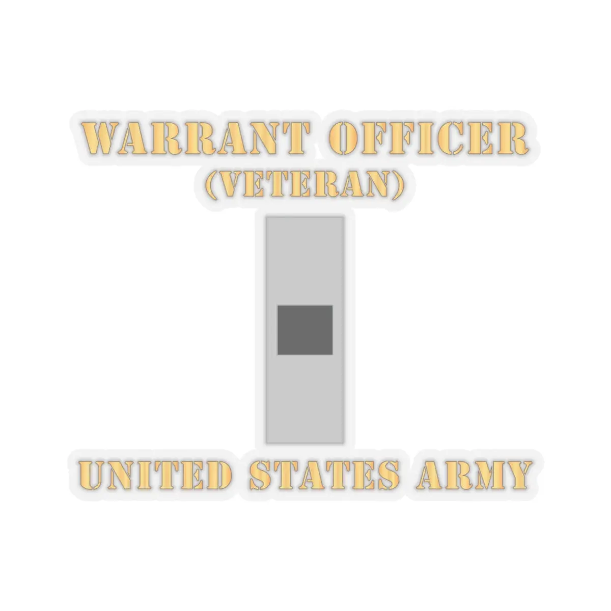 Kiss-Cut Stickers - Army - Warrant Officer - W01 - Veteran - Flat X 300 2