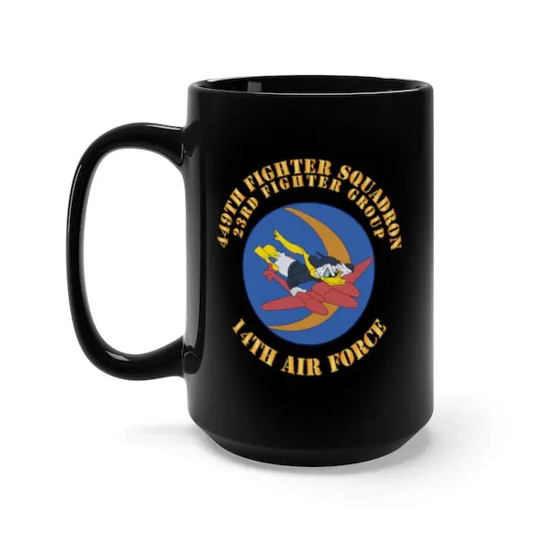 Black Mug 15Oz - Aac - 449Th Fighter Sq 23Rd Fighter Group 14Th Af X 300 1
