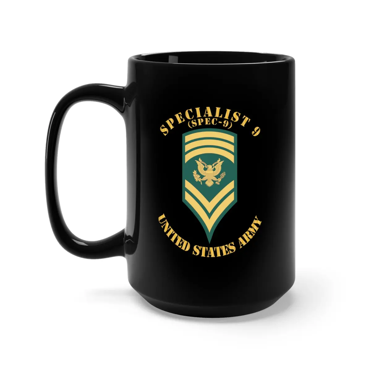 Black Mug 15Oz - Army - Enlisted - Spec 9 - Specialist 9  - Std X 300 1