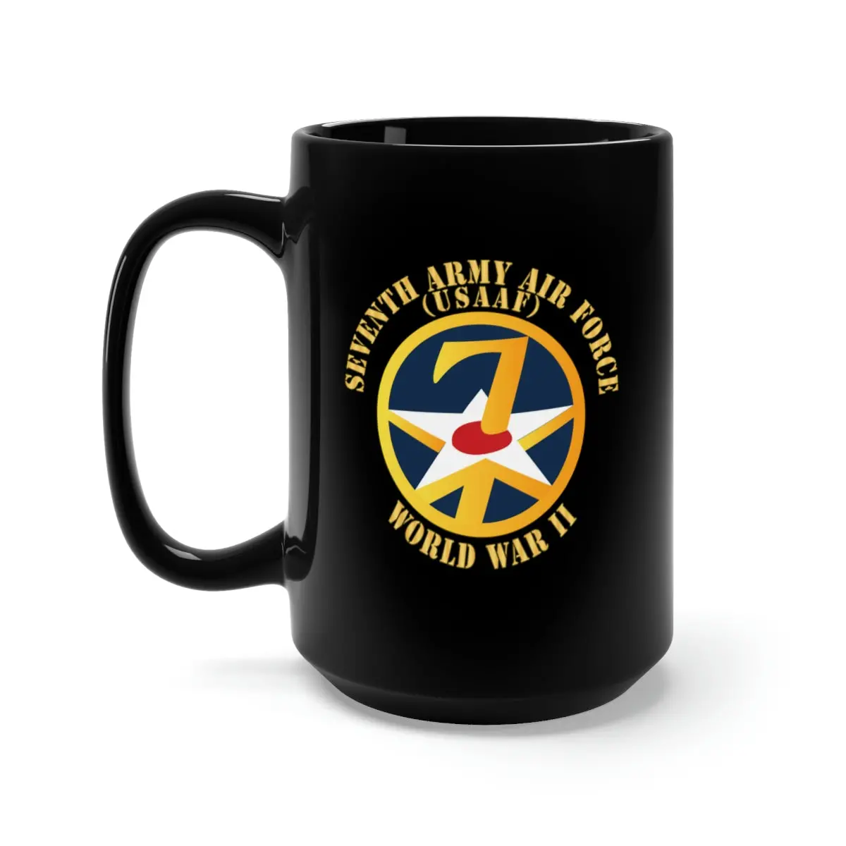 Black Mug 15Oz - Ssi - Aaf - 7Th Air Force - Wwii - Usaaf X 300 1