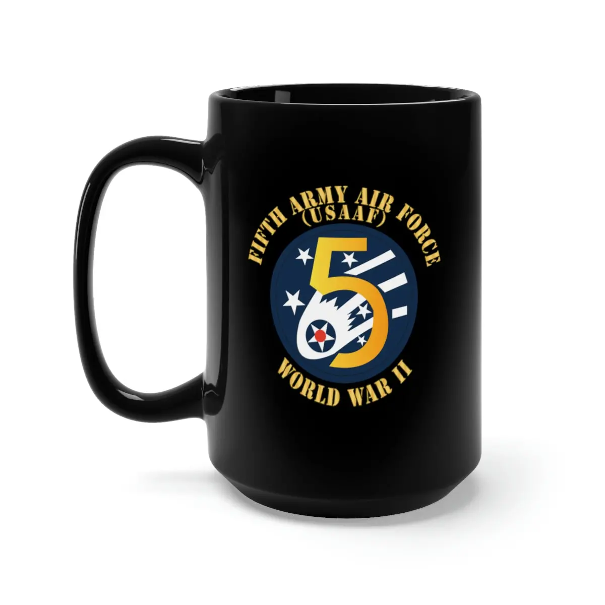 Black Mug 15Oz - Ssi - Aaf - 5Th Air Force - Wwii - Usaaf X 300 1