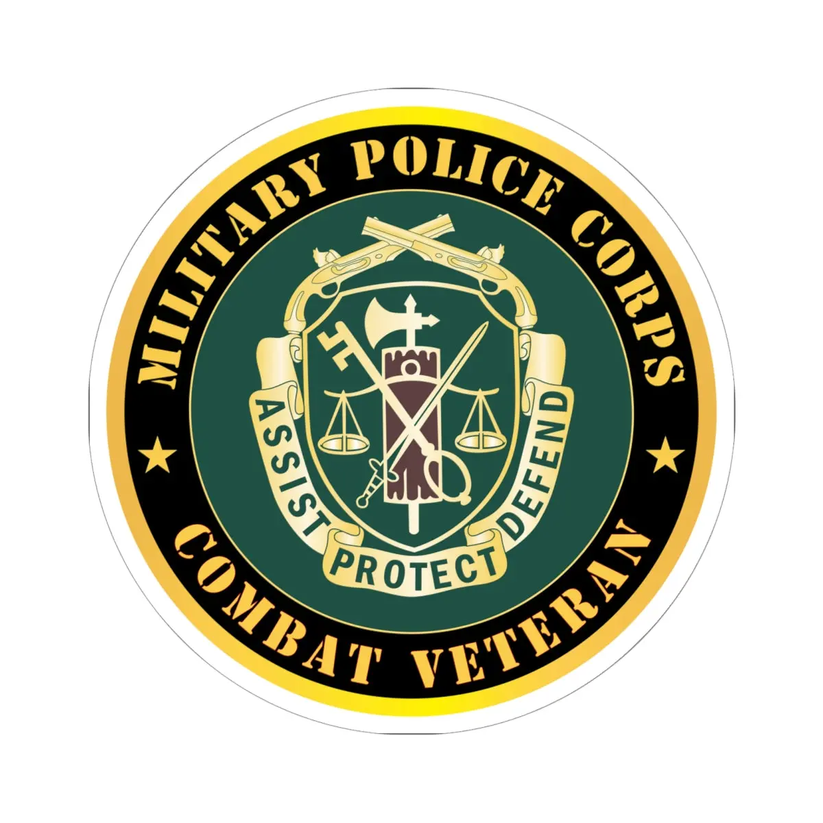Kiss - Cut Stickers - Army - Military Police Corps Regimental Crest - Combat Veteran X 300 1